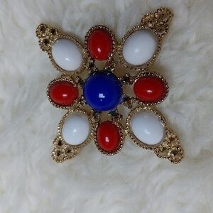 Vintage Signed Sarah Coventry Americana Brooch